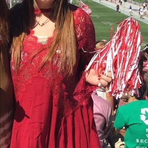 Red Free People Dupe Dress